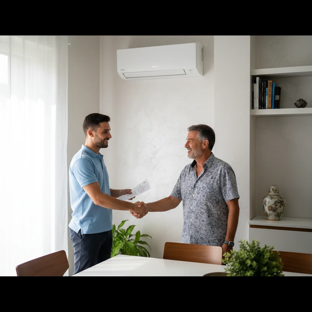 Cliente soddisfatto dopo installazione condizionatore Milano